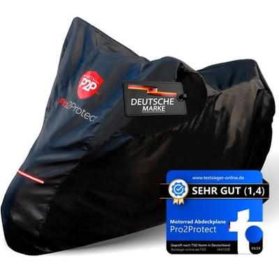 [ Test SEHR GUT ] Pro2Protect Motorrad Abdeckplane 100% WASSERDICHT wetterfest