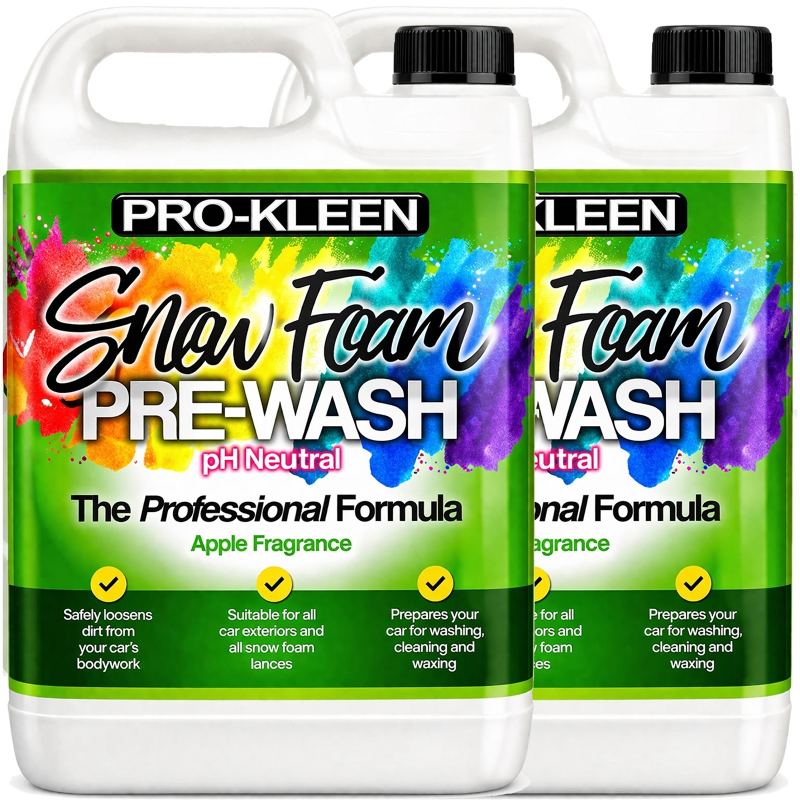 ProKleen Snow Foam Pre Wash Apple pH Neutral Non Caustic Shampoo Car Lance 10L