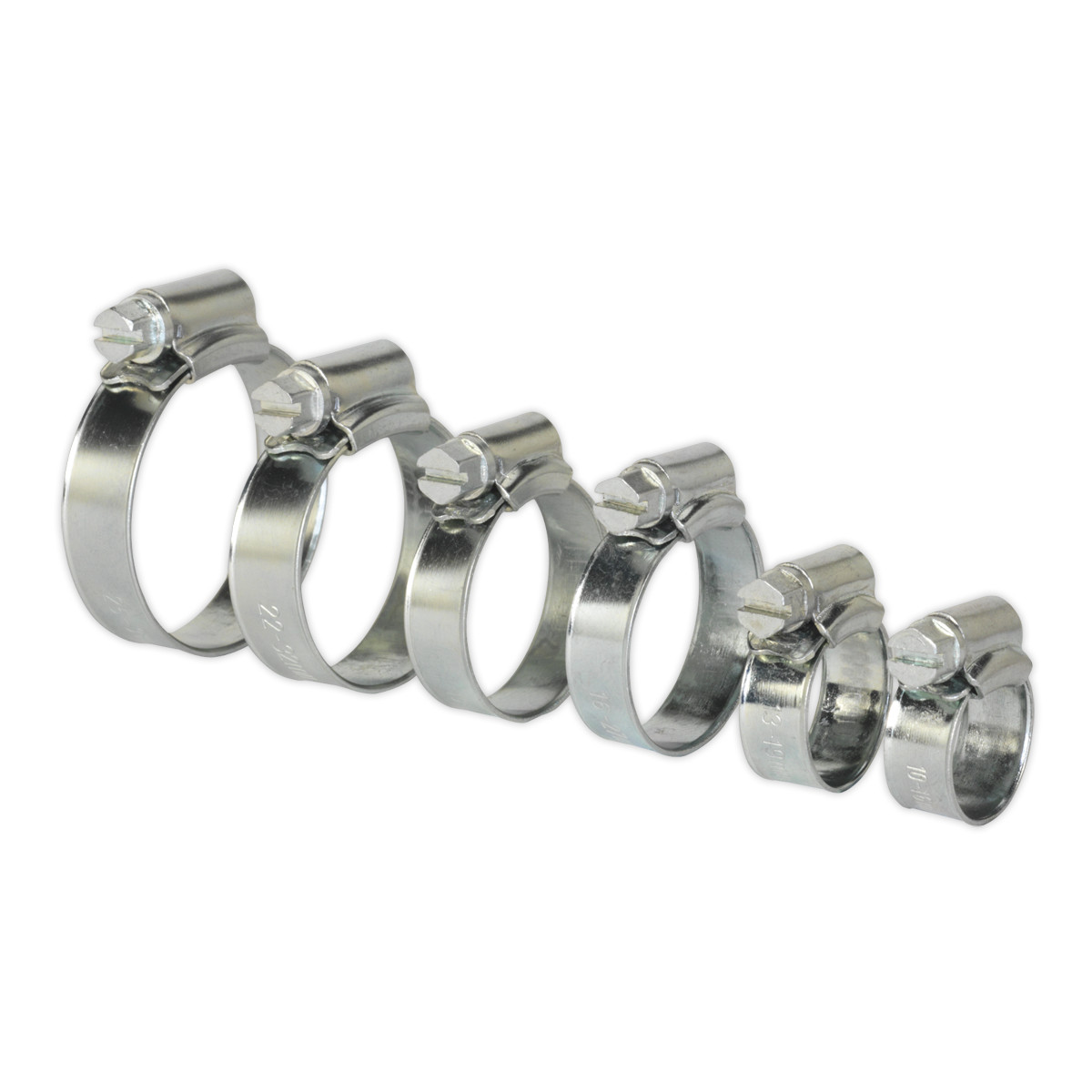 Hose Clip Assortment 30pc Ø8-29mm Zinc Plated