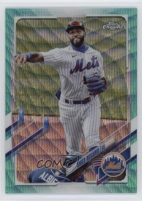 2021 Topps Chrome Aqua Wave Refractor 60/199 Amed Rosario #190 0it8