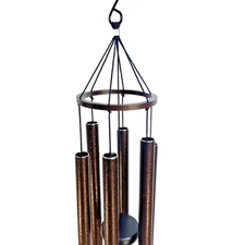 Vanquer Premium Wind Chimes Outdoors Handcrafted & Tuned Bronze 38 in