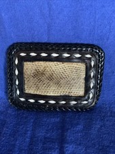 Vintage Leather Rattlesnake Belt Buckle