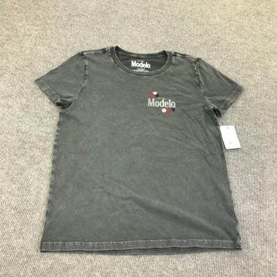 Modelo Lucky Brand Shirt Mens Small Gray Dia De Los Muertos Skull Tee Tagless