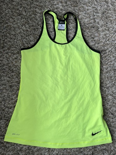 Nike Women's Sleeveless Dri-Fit Tank Top Size M Neon Yellow