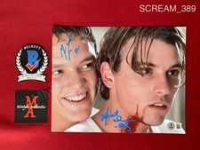 Skeet Ulrich & Matthew Lillard Scream dual signed 8x10 photo Beckett COA horror