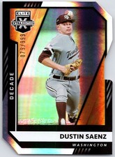 2021 Panini Elite Extra Edition Decade Die Cut #112 Dustin Saenz /999