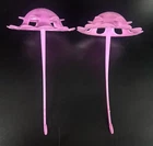 Lot Of 2 Dream Glow Barbie Parasol Umbrella 1985 Vintage Accessory