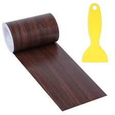 4" X33' Size Realistic Wood Grain Repair Tape, Self Adhesive Dark Brown