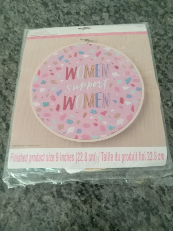 Stitchery Kit Women Support Women. Finished Is 9 Inches. New In Package. 