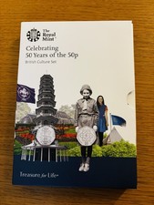 Royal Mint 50p British Culture Set Celebrating 50 Years of the 50p 2019