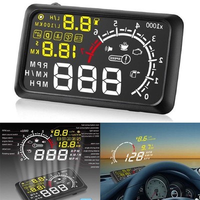 5.5'' Uni Auto HUD Head Up Display LCD Geschwindigkeit Anzeige Alarm Projektor