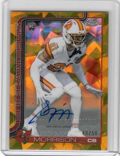 2025 Topps Chrome Sapphire Benjamin Morrison RC Auto Gold Refractor /50