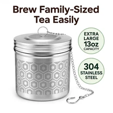Extra Large Tea Infuser Loose Leaf Tea 304 Stainless Steel Spice Strainer Mesh