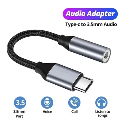 USB C to 3.5mm Jack Headphone Adapter Type C Aux Audio Cable For Samsung Huawei