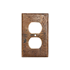 Premier Copper Products Hand-Hammered Copper Duplex Outlet Cover