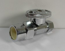 Watts 892413 KwikStop 1/4 Turn Straight Supply Stop 1/2 CPVC x 3/8 Compression