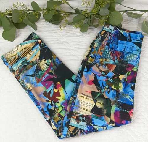 joseph Ribkoff Pull-on Capri Pants Stretch Tight Abstract Size 4 - 第 1/11 張圖片