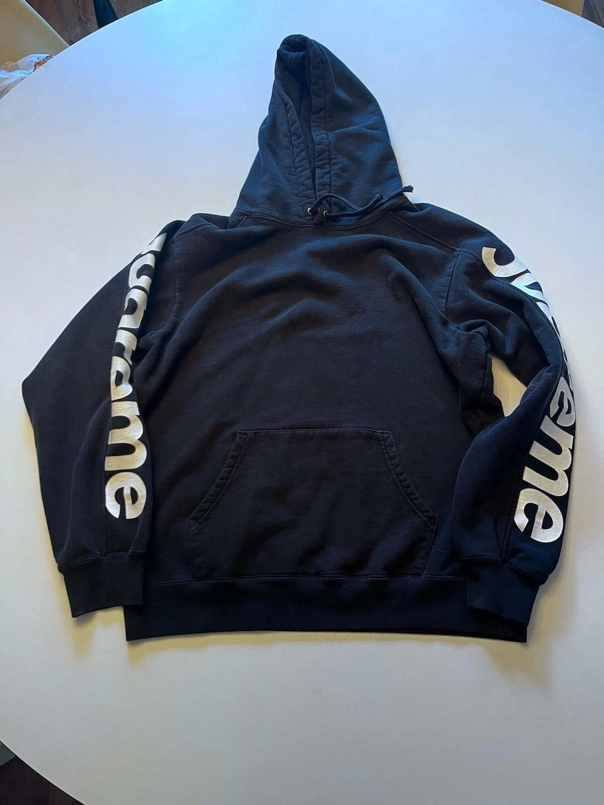 Pull noir Supreme à capuche Sideline taille L