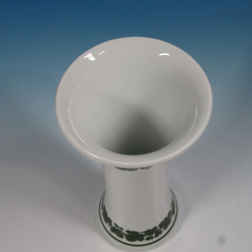 Meissen Crossed Swords - Green Leaf Ivy Vine - Tall 9½" Vase - Picture 3 of 5