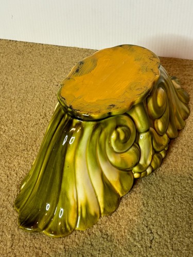 Vintage MCM 50s Enchanto USA California Pottery Green Centerpiece Planter Bowl - Picture 7 of 9