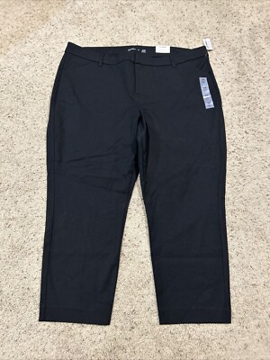 OLD NAVY size 24 PANTS High-Rise PIXIE Never Fade Ankle Pant BLACK NEW Y24