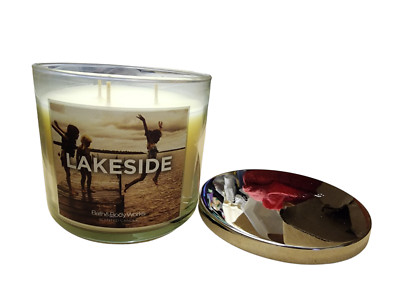専用 Bath & Body Works Mist Candle Bath & Body Works LAKESIDE 3-wick 14.5 oz Candle Musk Citrus