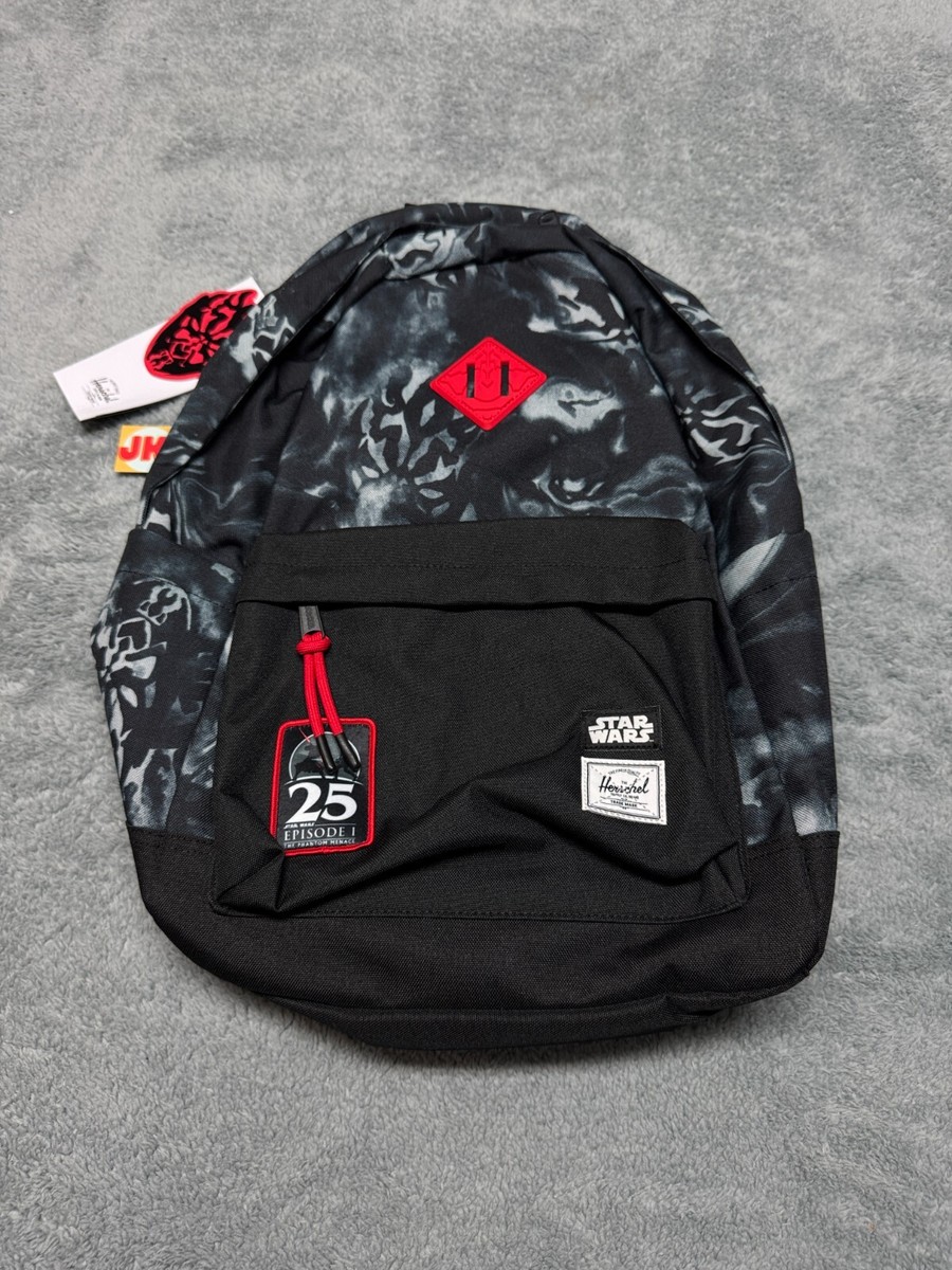 darth vader backpack herschel NEW Star Wars Herschel Backpack Black Darth Maul Phantom Menace 25th  Anniversary