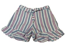 Shorts Size 10 Girl's 365 Kids Ruffle Pastel Stripes
