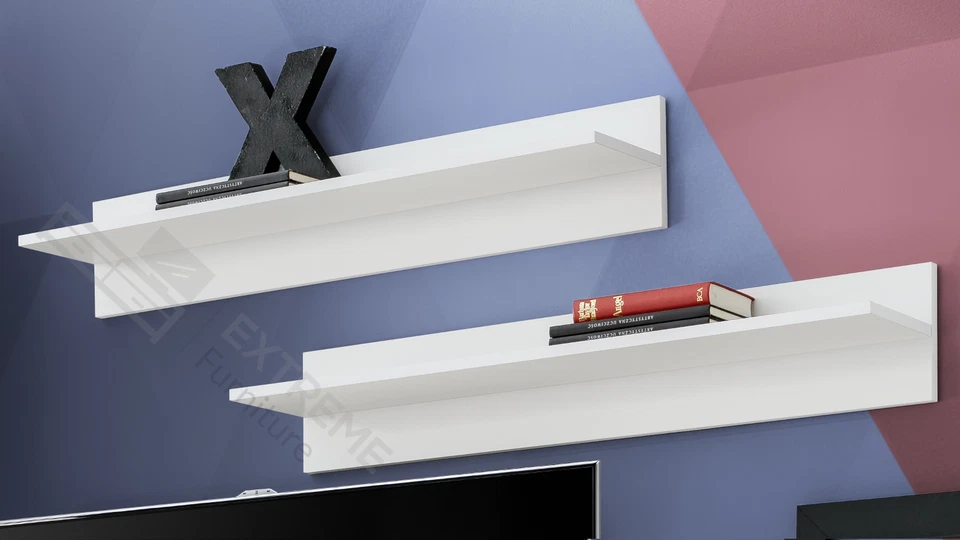 Floating Shelves Wall Mounted Shelf New White And Black Home Decor Premium