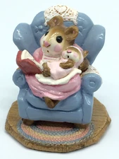 Wee Forest Folk WFF M-66/M-066 "Baby Sitter" (Blue Chair/Pink Baby) with WFF box