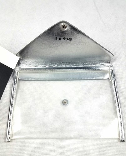 NEW bebe CLEAR Silver Travel Passport Personal ID Document Holder Storage Pouch - Picture 2 of 6