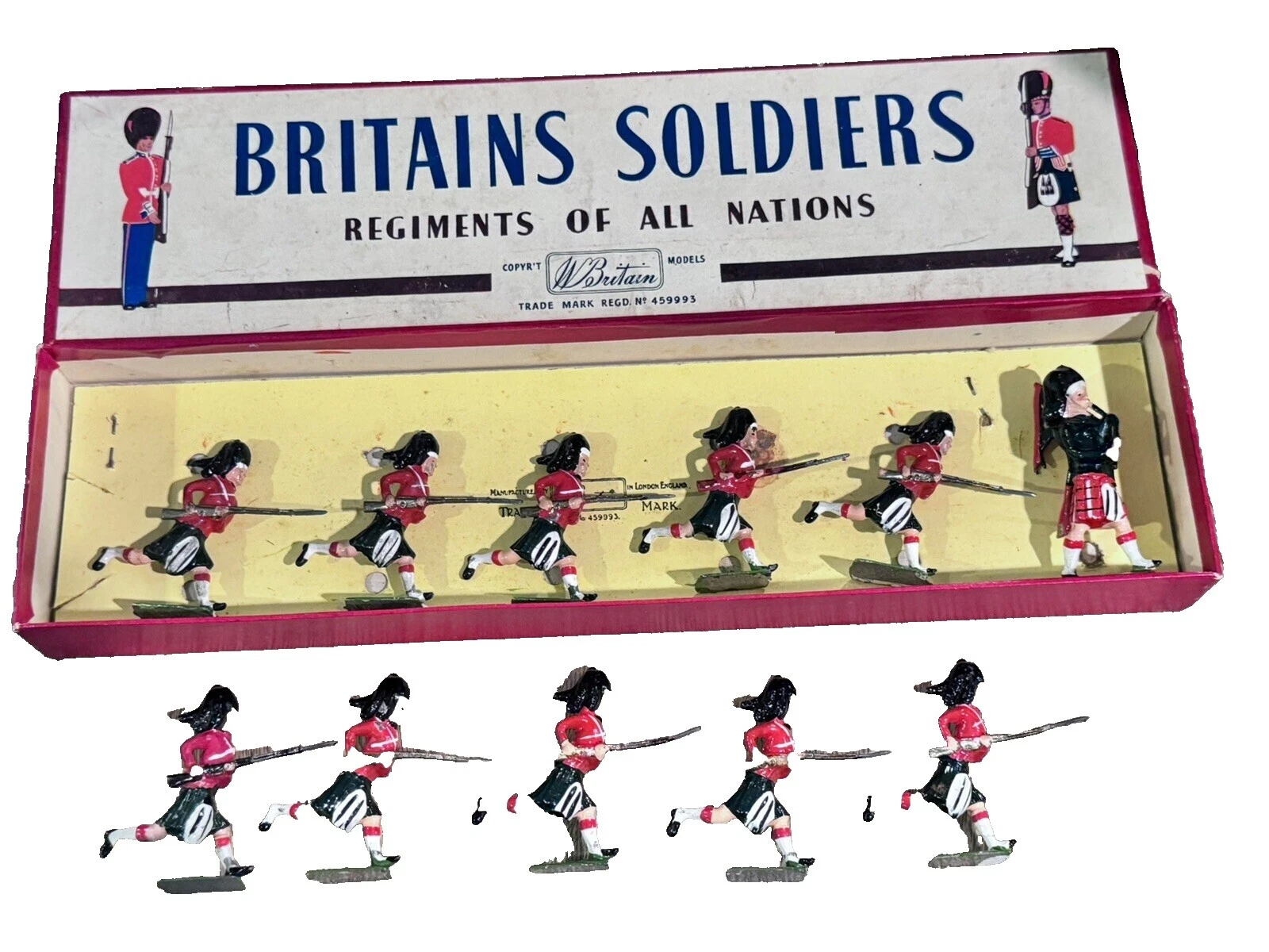 Figuras soldado de juguete de plomo Britains