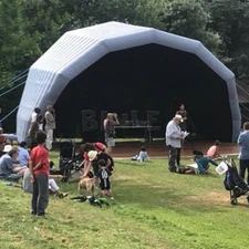 Mobile Portable 7m Giant Inflatable Stage Cover Tent w/Blower For Music Festival
