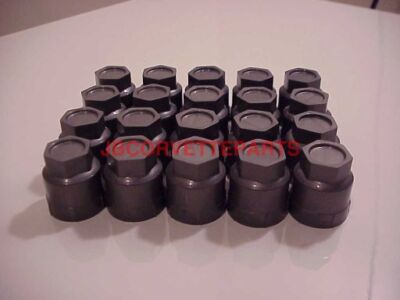 1985 thru 1996 Corvette Grey Lug Nut Covers - SET Replaces GM 14102345