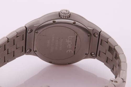 Reloj para hombre Ebel tipo E de acero inoxidable con caja y papeles - Imagen 10 de 12