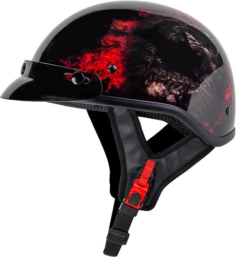 Cartman Cruiser Scooter Motorcycle Half Face Helmet, DOT Approved Large RS
