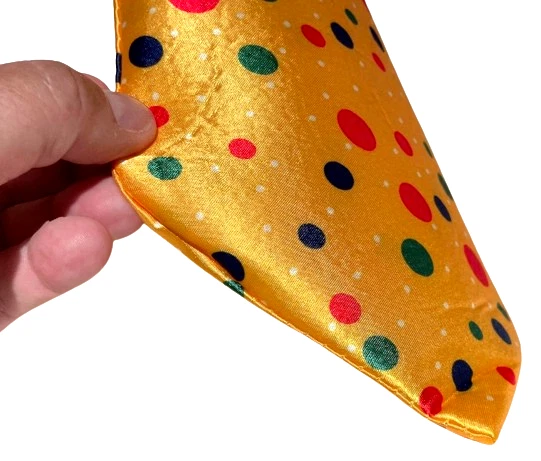 21" JUMBO AMARILLO PAYASO CORBATA CUELLO LARGO Circo Lunares Divertido Broma Disfraz Grande Foto 4 de 4