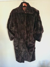 Giannini Versace Rare Vintage Soft Fur Style Coat Leather Trim Pocket Rouge M/42