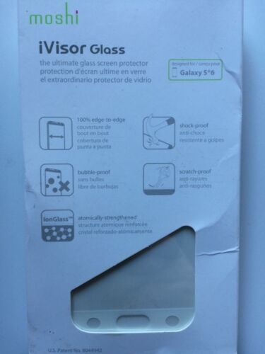 Moshi iVisor Tempered Glass Screen Protector for Samsung Galaxy S6 White NEW - Afbeelding 1 van 6