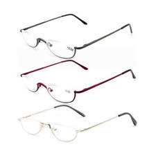 Half Moon Vintage Reading Glasses Spring Hinges +1.0 1.5 2.0 2.5 3.0 3.5 B0056