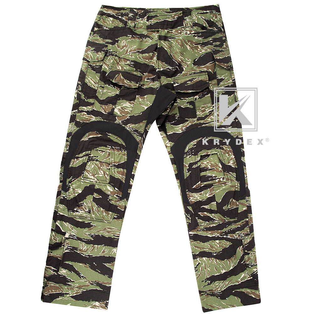 KRYDEX G3 Combat Trouser Tactical Pants with Knee Pads Green Tiger