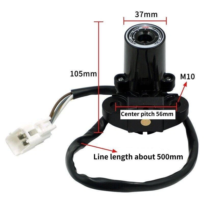 Ignition Switch Lock With 2 Key For 2011-2019 NINJA 1000 (ZX1000/ZX1000G/H/M/W) Foto 2 de 4