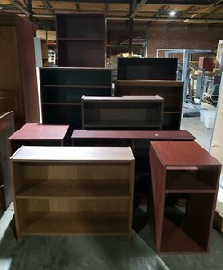 Lot of (9) Miscellaneous Bookshelves for Home or Office - Clean!