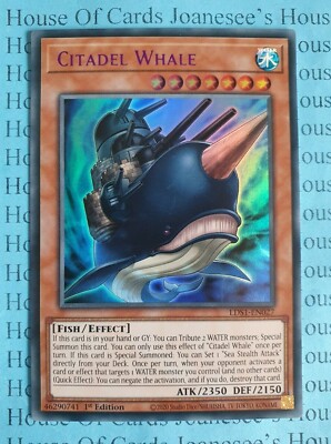 Zitadellenwal LDS1-DE027 Ultra Rare Lila Yu-Gi-Oh Karte 1. Auflage Neu