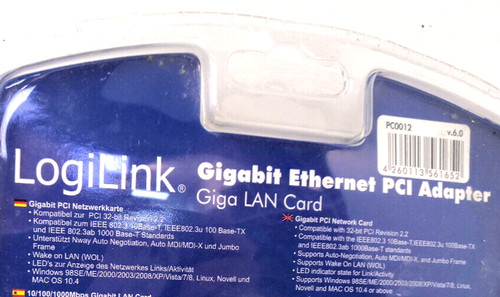 LogiLink PC0012 Gigabit PCI LAN Karte Netzwerkkarte NEU OVP - Bild 2 von 4