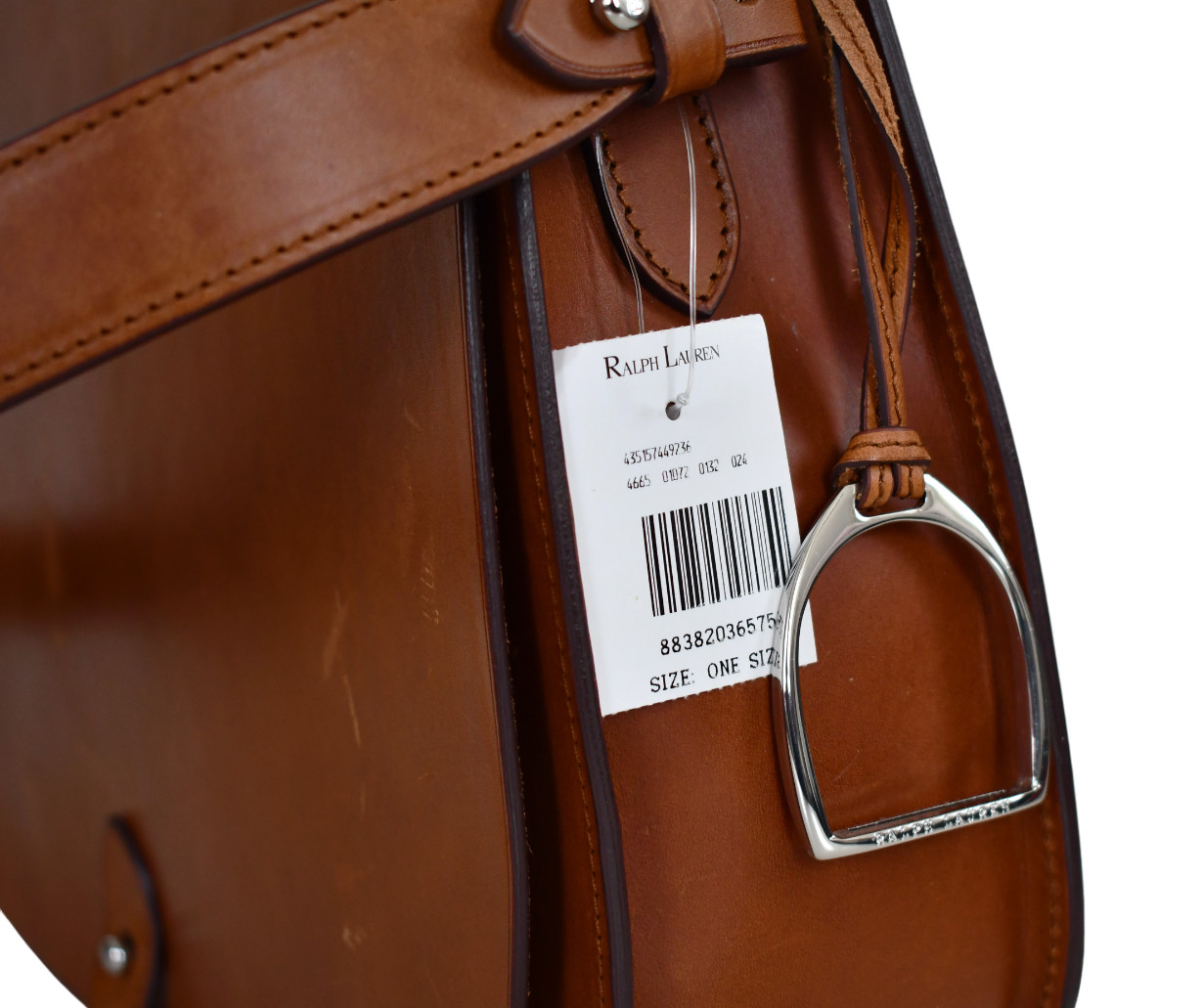 RALPH LAUREN COLLECTION Brown STIRRUP EQUESTRIAN VACHETTA SADDLE Shoulder BAG image 8