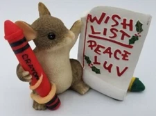 NIB Fitz & Floyd Charming Tails "MACKENZIE'S WISH LIST" Figurine, 98/201