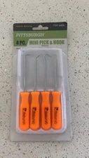 NEW Pittsburgh 4 Piece Mini Pick Hook Set,Remove Dirt O Rings & Reseat Gaskets