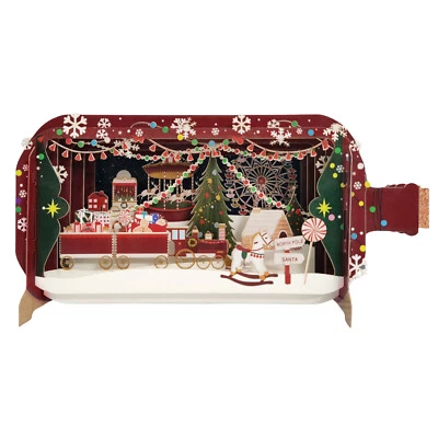 ALLJOY DESIGN Message In A Bottle Magical Wonderland Pop Up Christmas Greeting Card