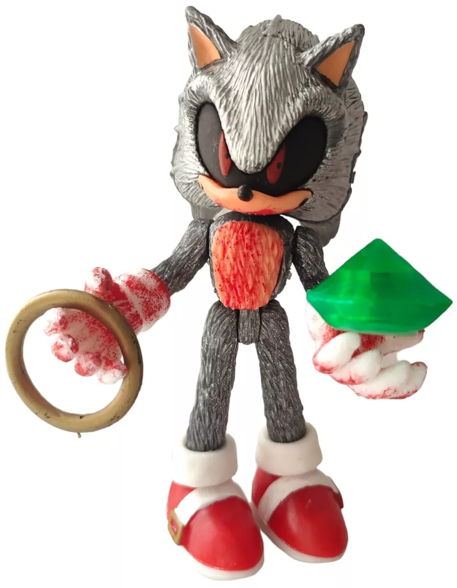 Sonic.exe Gray 8 hard plastic Mexican toy figure creepypasta Hedgehog